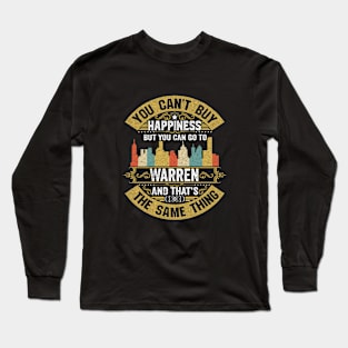 Warren City Michigan State USA Flag Native American Long Sleeve T-Shirt